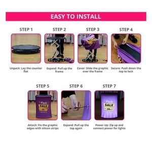 Custom Square Pop up <b>Table</b> <b>Foldable</b> <b>Table</b> Other Trade Show Equipment Promo Products Pop up Booth for Events - Product Image 6