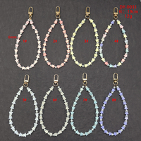 Chaîne de perles acryliques colorées en forme d'étoile de haute qualité, bracelet de poignet, breloque de téléphone, fabrication de bijoux DIY, artisanat pour coques de téléphone portable
