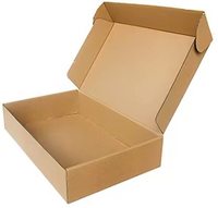 Caja de Envío Plegable de Cartón Corrugado con Impresión de Letras Sencillas en Amarillo Brillante, Caja de Embalaje para Ropa, Cosméticos y Regalos
