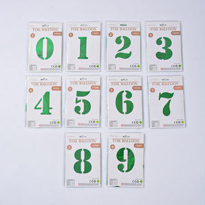 32 "moyen numérique <span class=keywords><strong>Film</strong></span> aluminium ballon papier carte emballé individuellement couverture rigide numéro fête d'anniversaire décoration flotteur air - Product Image 3