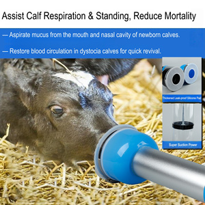 Pompe respiratoire pour veau |   Réanimateur pour veau nouveau-né avec embout en <span class=keywords><strong>silicone</strong></span> souple |   Noyau en acier inoxydable 304, alliage d'aluminium/plastique-acier - Product Image 6