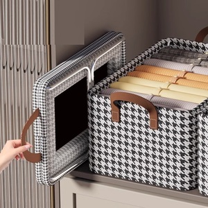 Conveniente caja de almacenamiento de ropa de tela plegable calcetín armario bolsas de almacenamiento de ropa para ropa - Product Image 2