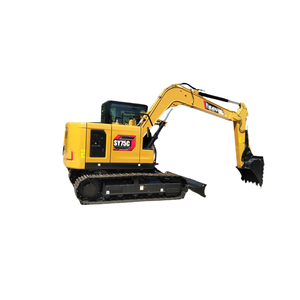 Excavatrice d'occasion sur chenilles SANY SY75C en bon état avec moteur Isuzu 7 tonnes SY75 SY75Cpro Mini pelleteuse d'occasion Vente bon marché - Product Image 1