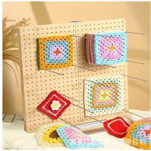 Cross-border wooden yarn knitting auxiliary board, square yarn knitting board, handmade DIY knitting board, <b>crochet</b> desktop - Product Image 1