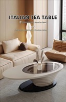 Table basse en verre Abyss de luxe, design ovale minimaliste moderne, table basse tendance pour les salons compacts