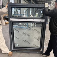 Fenêtre à bascule en aluminium à rupture de pont thermique pour la ventilation domestique, le contrôle de la lumière, l'insonorisation, l'isolation thermique, sur mesure