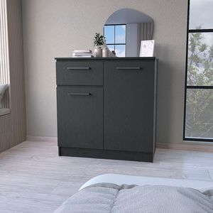 Commode Loonam noire à 2 portes et 1 tiroir - Product Image 1