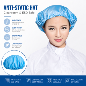Gorro de Seguridad ESD <span class=keywords><strong>para</strong></span> Cuarto Limpio, Reutilizable, Antiestático, <span class=keywords><strong>para</strong></span> Laboratorio Farmacéutico - Product Image 1
