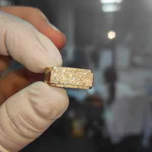 Hip Hop Fabricante Iced Out Sólido 10K Oro 1.37ct VS1 Lab Grown Dia Anillo para Hombres Mujeres Joyería personalizada - Product Image 1