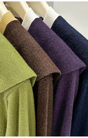 Pull tricoté effet deux pièces pour femme, à manches longues, coupe ample, style châle, haut élégant
