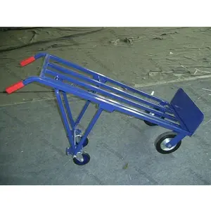 Kualitas HT1595 Tugas Berat 4 Roda Tangan Logam Karung Truk Dolly Hand Trolley Drum Tangan Keranjang