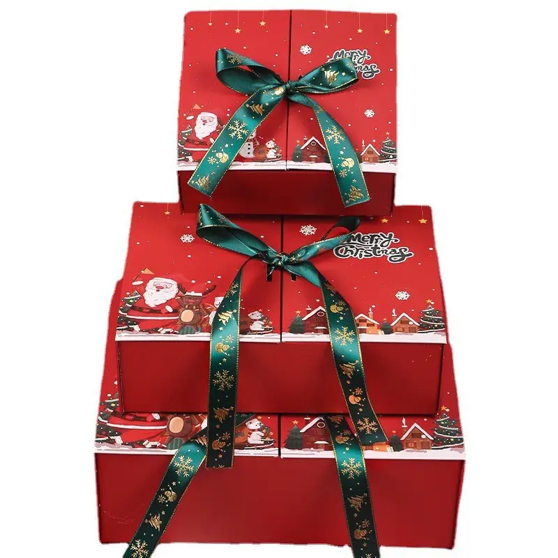 2023クリスマスアドベントカレンダー包装ギフトボックス環境にやさしいカスタム製品ミステリーサプライズペーパーボックス