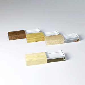 Wooden Usb Flash Drive Glass U Disk <strong>Memory</strong> <strong>Stick</strong> 4gb 8gb 16gb 32gb 64gb Wedding Gift Customized Logo <strong>Crystal</strong> Pen Drive - Product Image 2