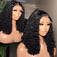 Perruque frontale en dentelle HD 250% bouclée Pixie Birmane, cheveux humains bruts originaux, perruques sans colle en dentelle HD bouclées crépues, perruques en cheveux humains