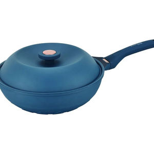 Olla de sopa de aluminio fundido a presión de <span class=keywords><strong>tres</strong></span> piezas de diseño minimalista, juego de combinación de <span class=keywords><strong>Wok</strong></span>, revestimiento antiadherente fácil de fregar, duradero - Product Image 4