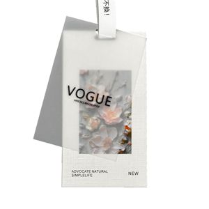 Étiquettes suspendues en plastique transparent givré personnalisées Hongjie, étiquettes vierges imperméables pour vêtements, pulls, production en petites séries - Product Image 4