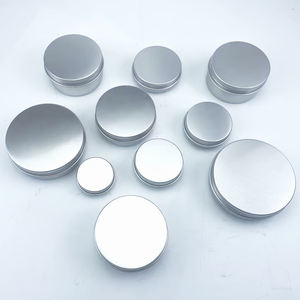 Tarro de almacenamiento de cosméticos para crema de manos reciclable, tarro de aluminio plateado, 30 Ml, 10 Ml, tapón de rosca de aluminio, tarro de muestra de aluminio - Product Image 1