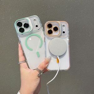 Coque de téléphone portable magnétique anti-chute colorée au design personnalisé avec support d'objectif pour iPhone 17 16 15 Pro Max 14 13 12 11 - Product Image 5