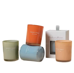 Vela Decorativa de Cera de Soja con Recipientes de Vidrio Multicolor, Ideal para Días de Spa, Sesiones de Meditación, Rituales de Autocuidado - Product Image 5