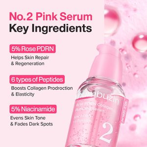Sérum repulpant au collagène PDRN de rose Numbuzin No2, 5 % de PDRN de rose, 6 peptides, 5 % de niacinamide, soin coréen pour la peau, 30 ml - Product Image 3