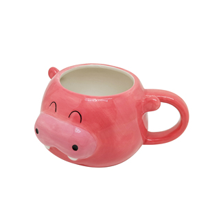 OEM de alta calidad de dibujos animados en 3D cerdito tazas de cerámica lindo Rosa tazas de café para cumpleaños sostenible personalizado al por mayor cumpleaños de fábrica - Product Image 2