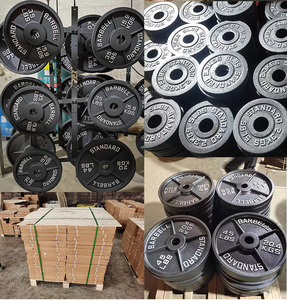 بيع بالجملة معدات رياضية لوحات وزن من الحديد الزهر لوحة وزن الحديد لرفع الأثقال - Product Image 5