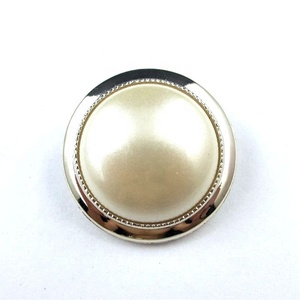 Plastic abs combined button with white pearl effect