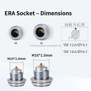 RTS 制造商 IP68 防水工业应用电缆圆形母连接器组件 E 系列 ZRA 插座带电缆 - Product Image 3