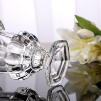 Vase en verre transparent épais de style nordique moderne pour mariage et fête, décoration de table durable et écologique