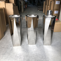 Corten Pot taman Stainless Steel, Pot tanaman besar luar ruangan/7 inci