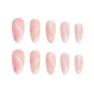 Venta al por mayor <span class=keywords><strong>de</strong></span> fábrica, 24 Uds., ABS, almendra, impresión en <span class=keywords><strong>dos</strong></span> tonos, <span class=keywords><strong>uñas</strong></span> postizas, puntas <span class=keywords><strong>de</strong></span> <span class=keywords><strong>uñas</strong></span> artificiales, modelo elegante, <span class=keywords><strong>diseño</strong></span> <span class=keywords><strong>de</strong></span> <span class=keywords><strong>uñas</strong></span> <span class=keywords><strong>de</strong></span> calidad - Product Image 2