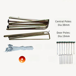 4*6M grande al aire libre impermeable algodón lona Camping Hotel tienda Glamping Festival evento emperador campana tienda para 10 ~ 12 personas - Product Image 3