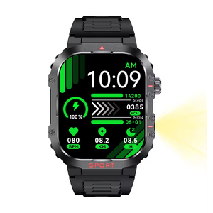 2026 G45 2.01-Inch Smart <b>Watch</b> Flashlight 1ATM Heart Rate Blood Oxygen Monitor for Men's Outdoor Sports Relojes Smartwatch IP67 - Product Image 3