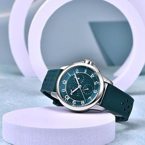 Montre pour homme, montre-bracelet à quartz multifonction avec bracelet en silicone, mouvement VH88, montre de luxe pour homme, étanche, lumineuse, date, semaine - Product Image 6