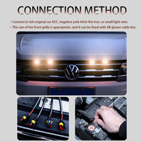 Feux de signalisation de grille de voiture en gros BRAD, feux de jour à LED, feux de jour universels remis à neuf, lumière jaune IP67
