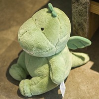 Peluche Mengai, adorable petit dragon vert, jouet pour enfants, poupée apaisante, oreiller apaisant, grand dinosaure en coton PP pour anniversaire de fille