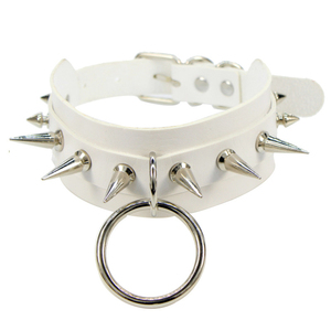 Collar de vendaje de cuero PU gótico Punk Sexy para mujer, cadena de gargantilla de coqueteo de entrenamiento BDSM para juguetes sexuales para gays - Product Image 4
