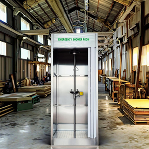 Cabine de douche d'urgence en PVC fermée, station de lavage des yeux, en acier inoxydable 304, conforme à la norme ANSI Z358.1-2004, fabriquée par une usine avec plus de 17 ans d'expérience - Product Image 2