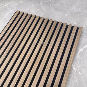 चारकोल रूम विभाजक स्लवाल ध्वनि ध्वनिक लकड़ी स्लेट दीवार पैनल - Product Image 2