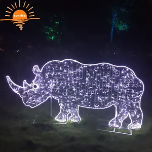 Weihnachtstier-Outdoor-Dekorationslicht 2D-Tiere Motiv Fliegendes Pferd Licht für Gartendekoration