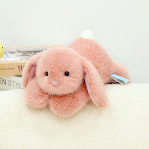 Conejito de Peluche Suave y Esponjoso para Niños - Adorable Conejo Rosa, Gris y Blanco, Animal de Peluche, Regalo, Almohada de Conejo - Product Image 2