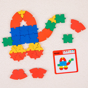 Rompecabezas Educativos Montessori de Formas Geométricas al por Mayor para Niños, Divertidos y Creativos Juguetes de Rompecabezas de Madera - Product Image 4