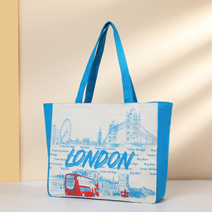 Bolsa de Lona Personalizada con Estampado de Londres, Bolsa de Compras Reutilizable al por Mayor, Bolso de Mano para Mujer, Bolsa de Recuerdo de Viaje, Bolsa de Lona Personalizada - Product Image 1
