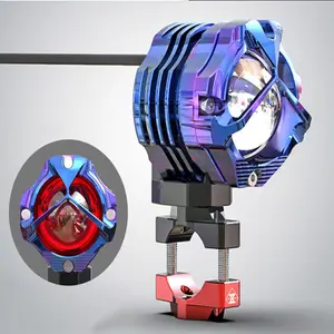 Faretto LED per moto 10W faretto per lenti led esterno impermeabile lampeggiante esterno luce ausiliaria per scooter ebike