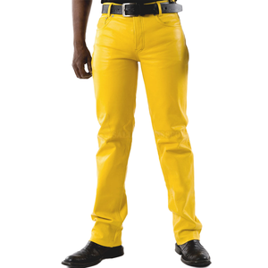 Pantalones de chándal casuales de algodón y cuero para hombre, personalizados, tallas grandes, con cierre de botón, ligeros, de corte regular, transpirables, teñido liso de secado rápido - Product Image 1