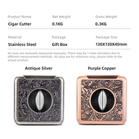 Ciseaux à cigares portables en alliage de zinc JH + acier inoxydable avec perforateur et coupe-cigares en V, accessoires pour tabac