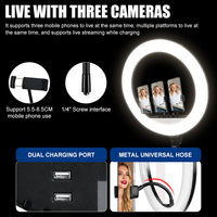 Lampe annulaire RL-14 ABS 14,7 pouces 35W 45W la plus populaire, température de couleur réglable, télécommande, éclairage photo pour Tik Tok