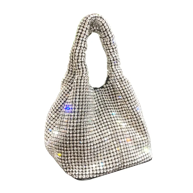 2024 Bling Bling Purse Party shoulder Bag Knotted Rhinestones Evening Bag Crystals Clutch Handbag For women