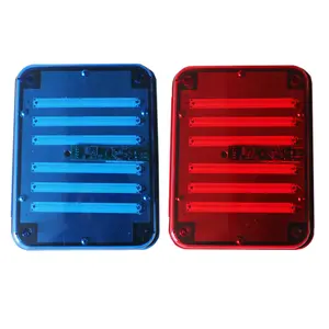 Nuevas Luces de Advertencia Estroboscópicas COB de 72W y 10 Pulgadas, Rojo y Azul, Montaje Superficial Delgado, Lámparas Intermitentes de Seguridad, DC12V, 6 Piezas, Luces de Tráfico para Camiones y Automóviles - Product Image 1