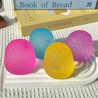 Boule souple brillante en huile de coco rose Sakura, transparente, ronde, en maltose, faite à la main, jouet anti-stress